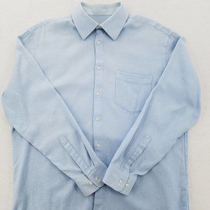 Hugo Boss Dress Shirt Blue Check 34/35 Neck 17